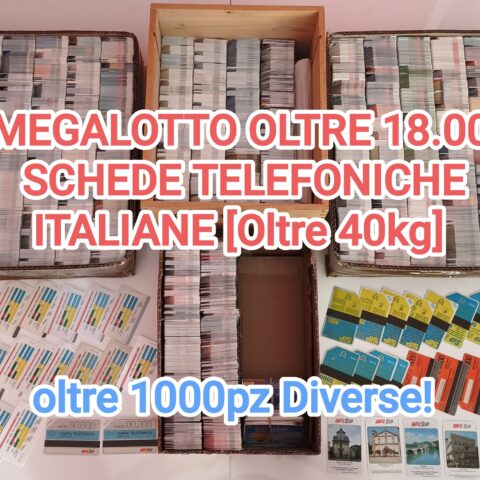MegaLotto 7 - Schede Telefoniche Nuove-Usate miste [oltre 40kg - oltre 18.000pz]